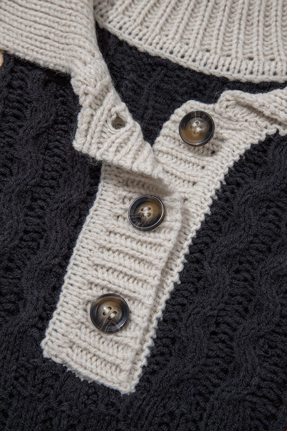 Harvest Stitch Henley Sweater