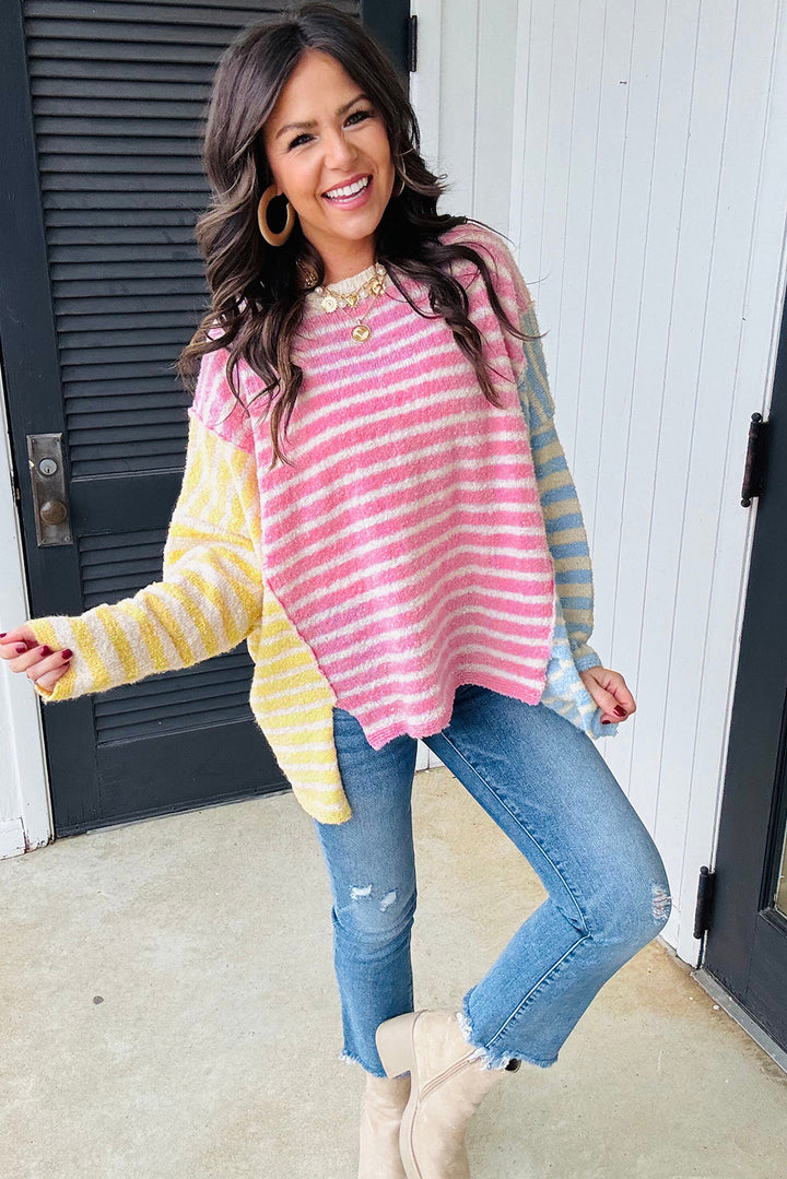 Candy Shop Cozy Striped Sweater