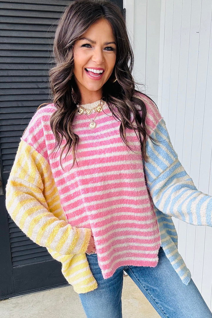 Candy Shop Cozy Striped Sweater