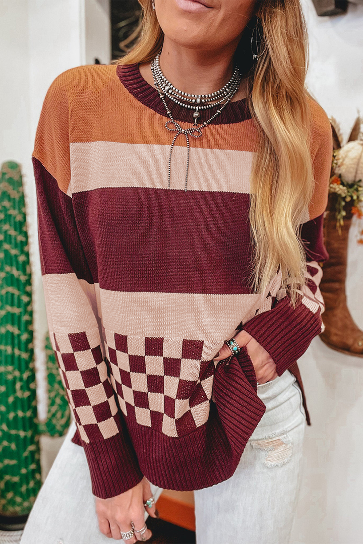 Check Me Out Colorblock Sweater