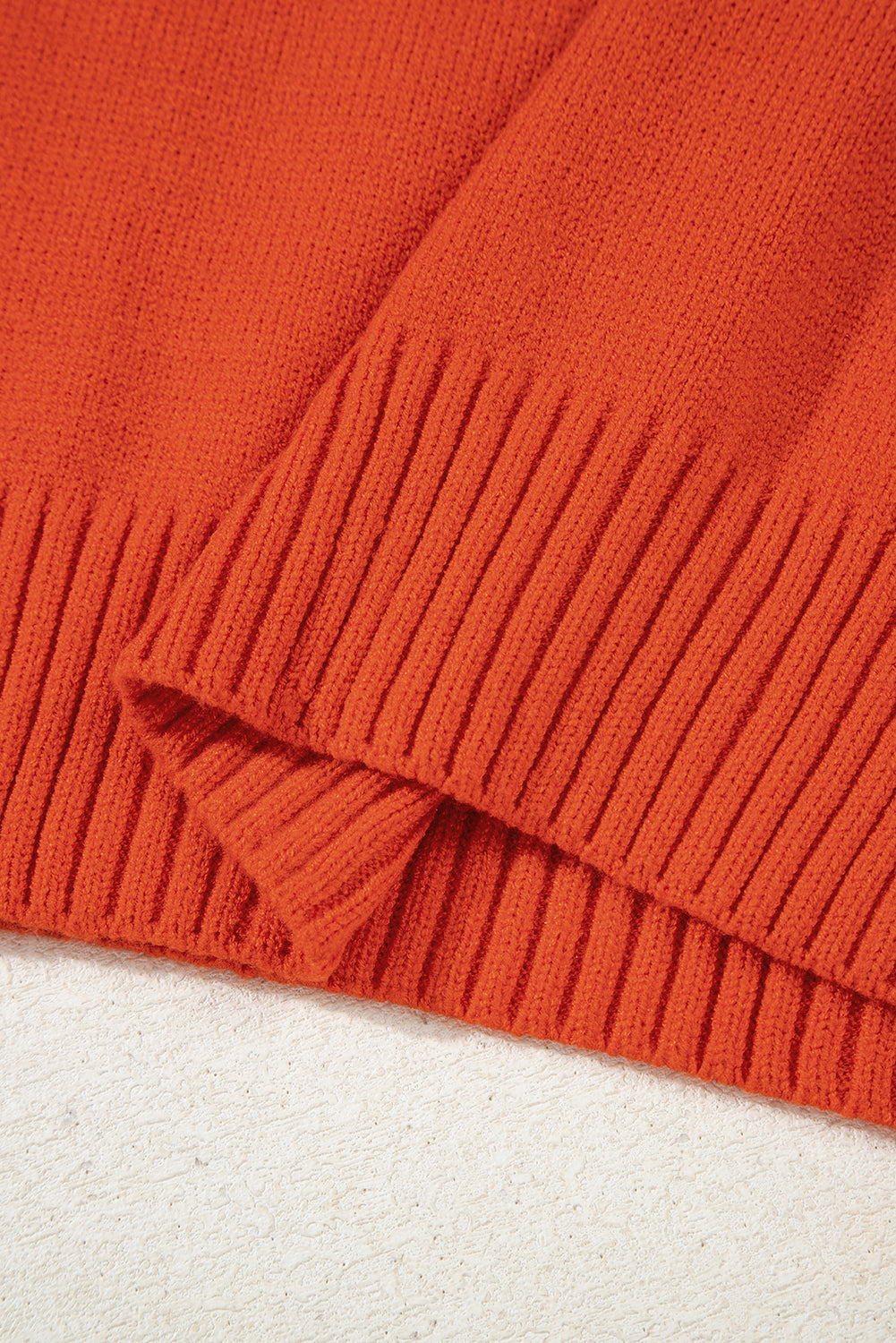 Pumpkin Glow V-Neck Collar Sweater