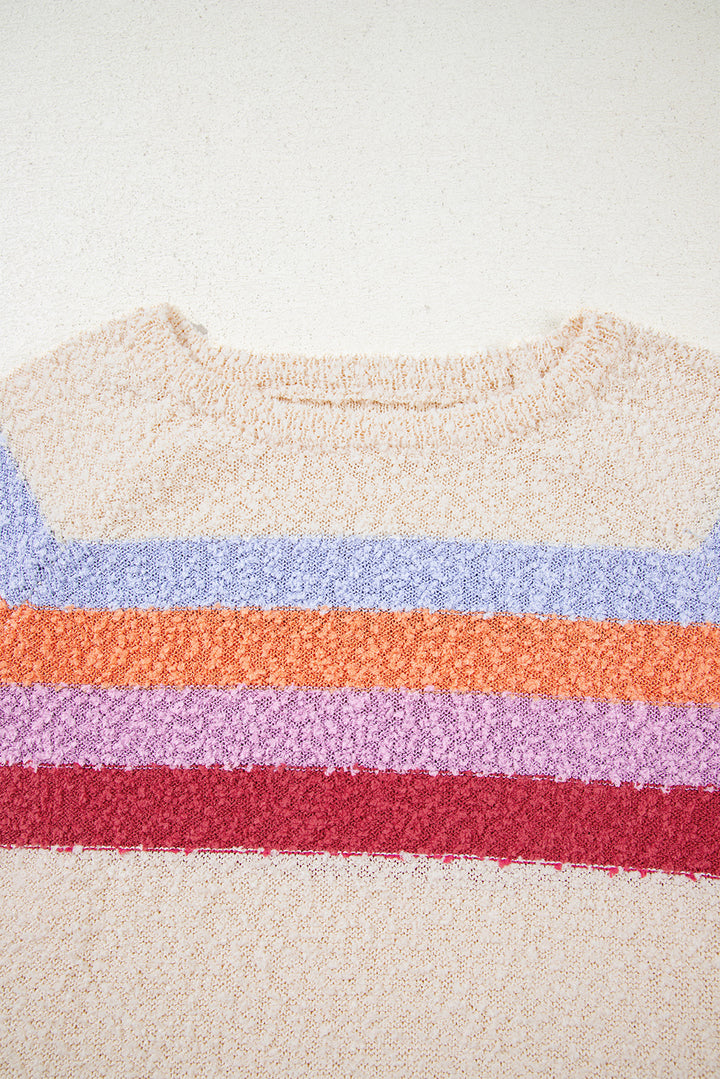 Good Vibes Only Sunset-Stripe Sweater 🌈