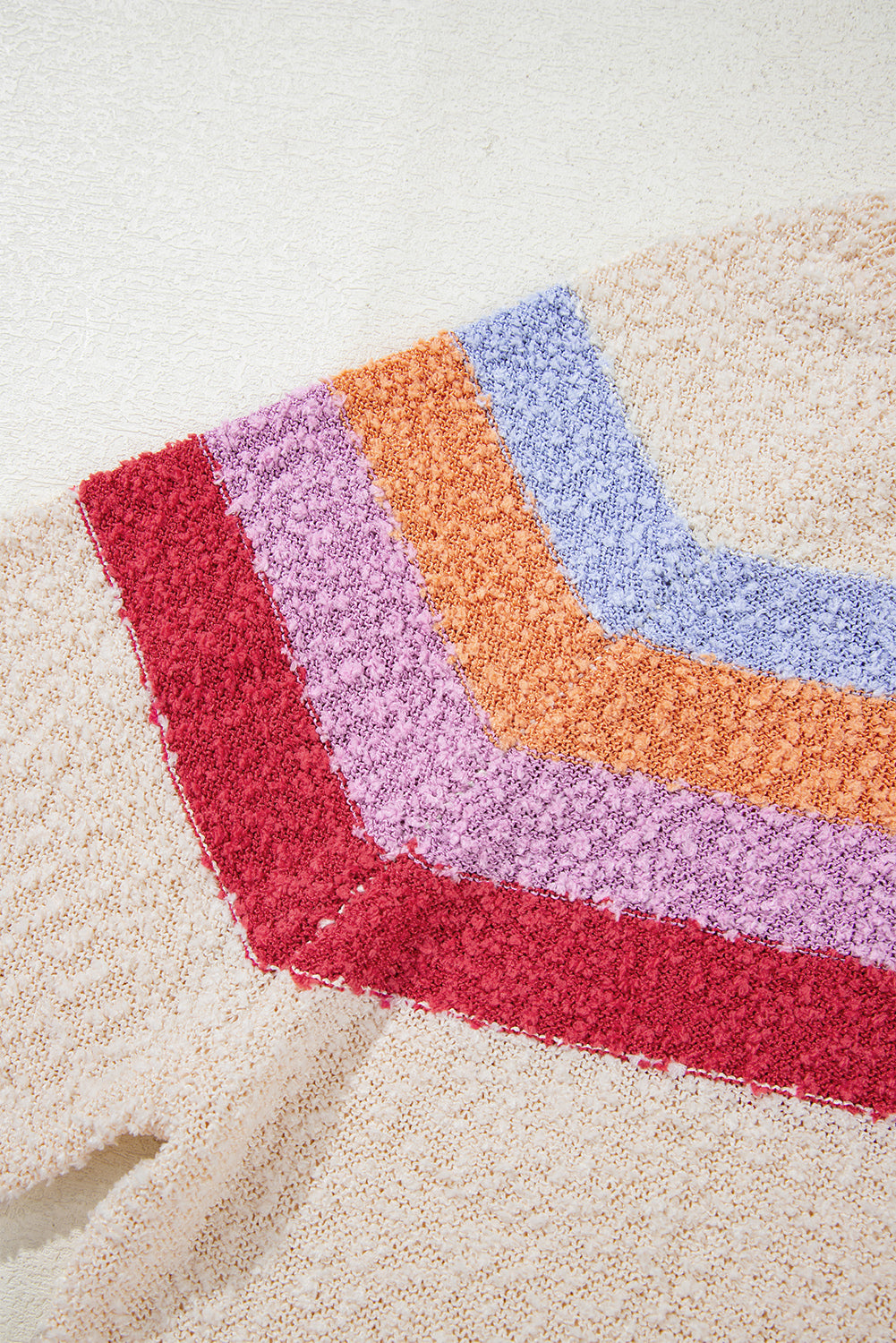 Good Vibes Only Sunset-Stripe Sweater 🌈