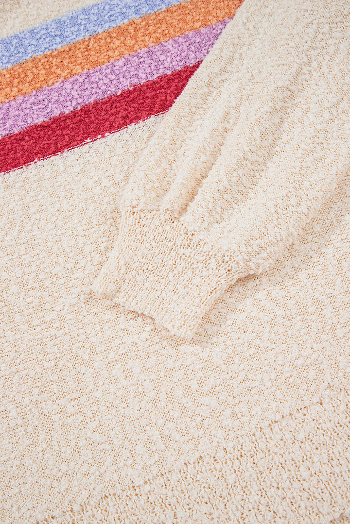 Good Vibes Only Sunset-Stripe Sweater 🌈