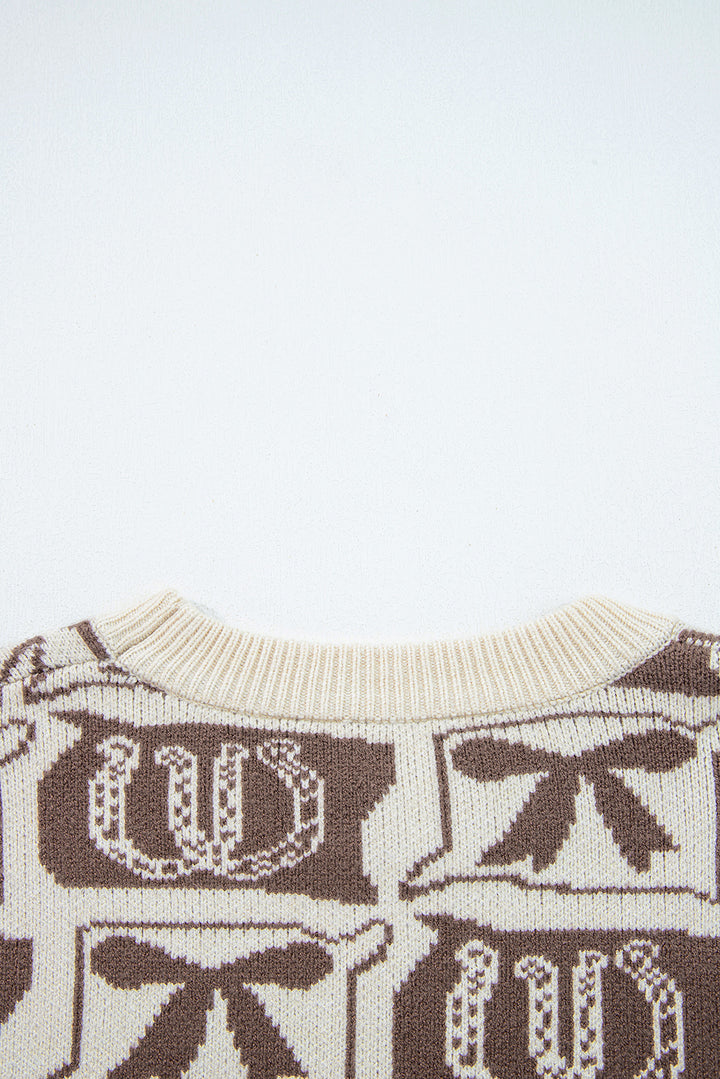 Cocoa Rodeo Jacquard Crewneck Sweater