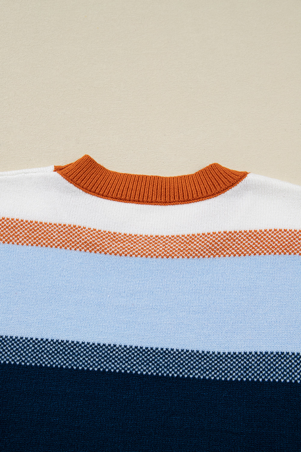 💙🧡 Luke & Estelle “Autumn Skies Striped Sweater” – Cozy, Chic, & Ready to Sell Out! 🍂