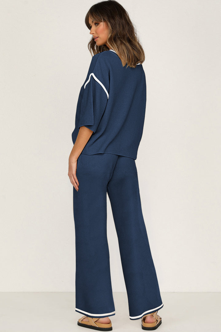 Navy Luxe Lounge Set – Elevated Comfort Meets Everyday Chic