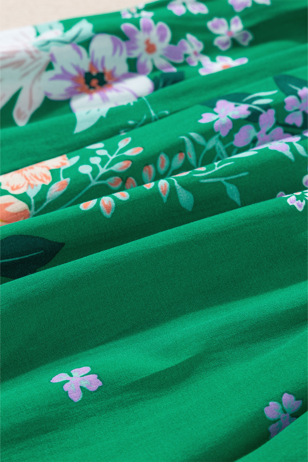 Bloom Boldly Smocked Midi Dress — Emerald Floral