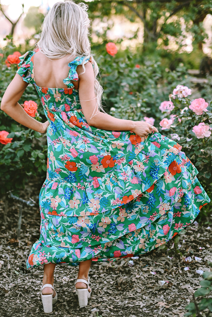 Paradise Bloom Tiered Maxi Dress 🌺
