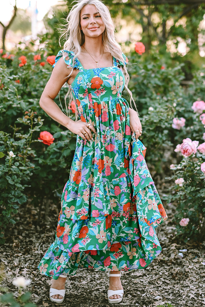 Paradise Bloom Tiered Maxi Dress 🌺