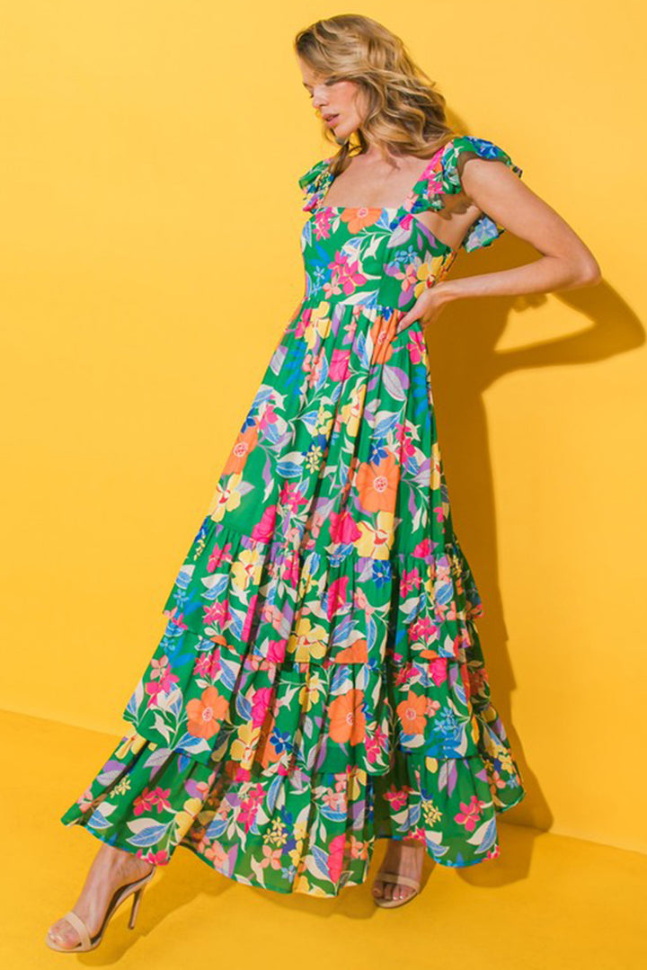 Paradise Bloom Tiered Maxi Dress 🌺