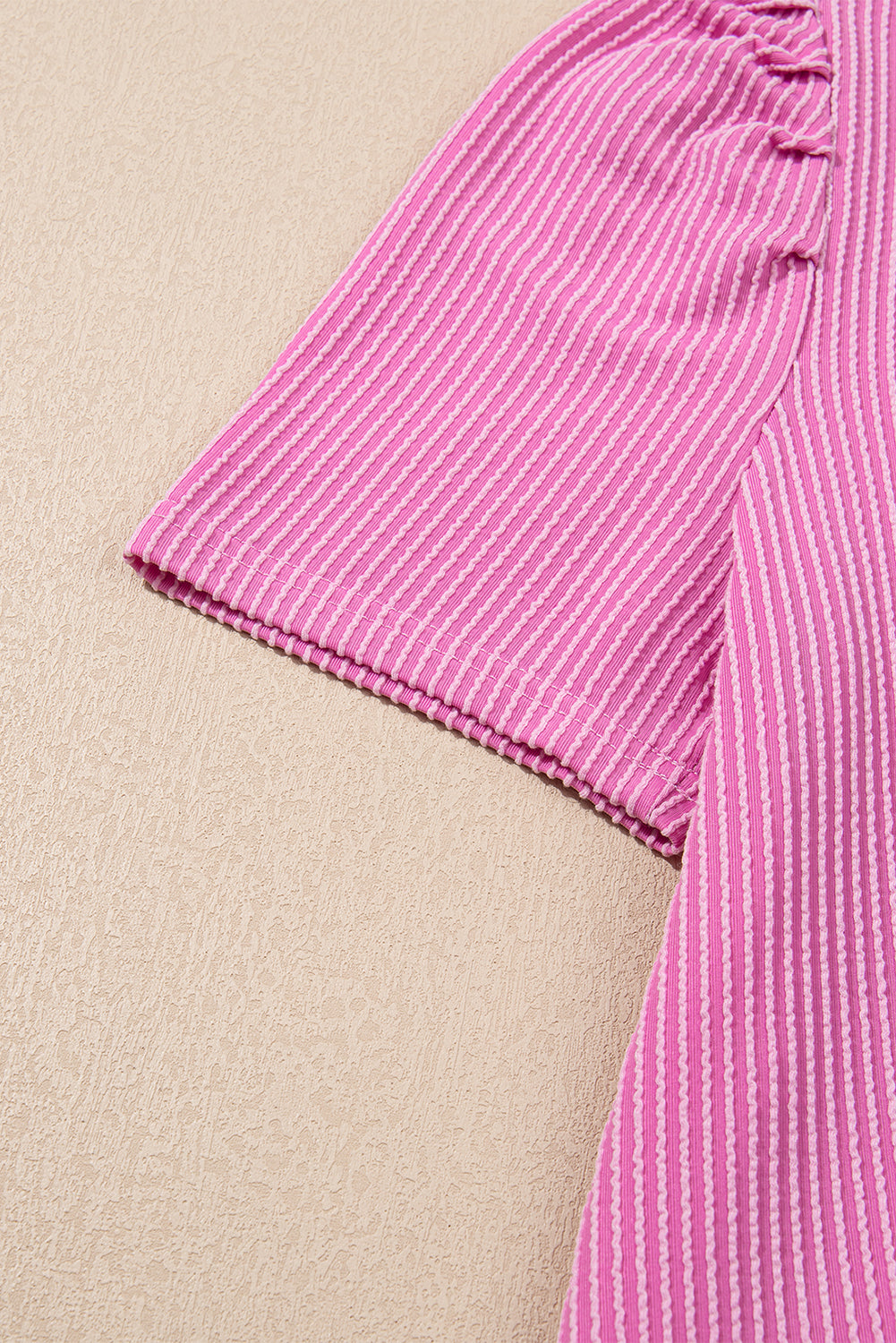 Peony Pink Textured Puff Sleeve Dress