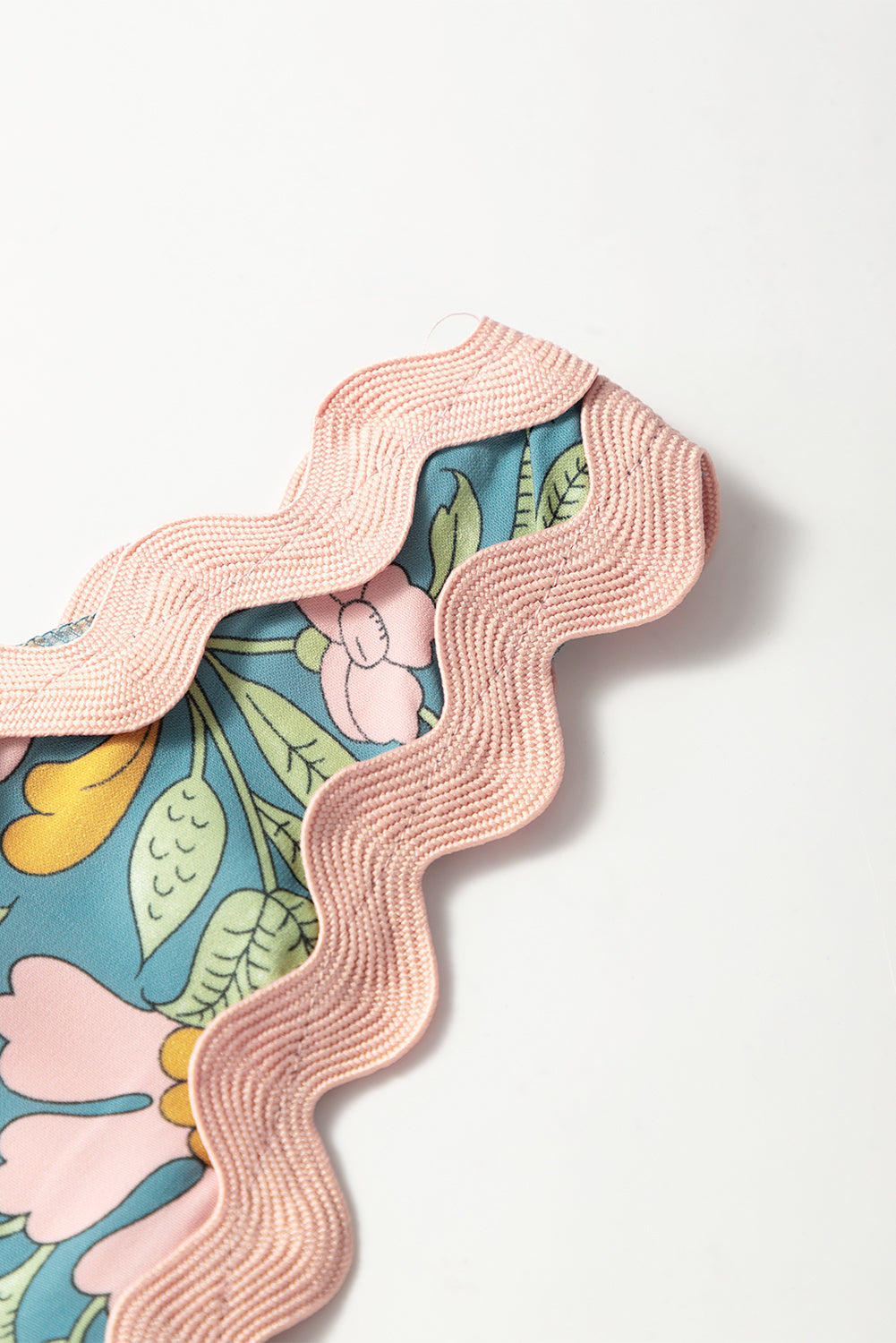 Bloom Bay Scallop-Trim Mini Dress – Teal Garden