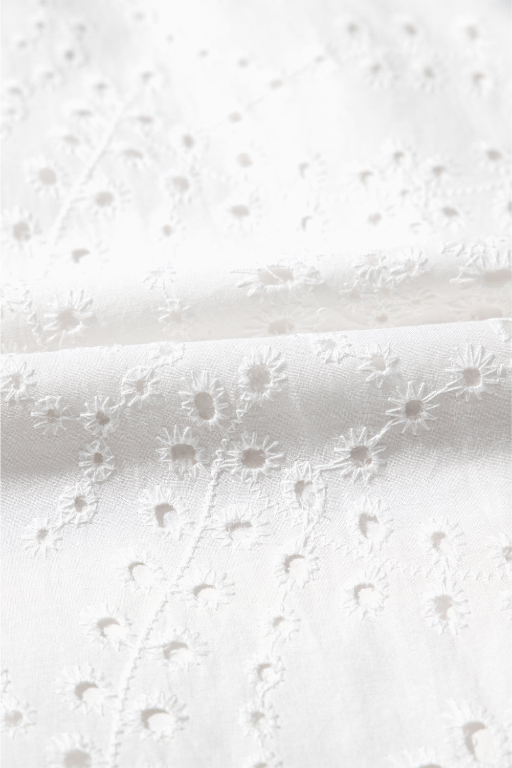 Sunlit Whisper Eyelet Dress – White