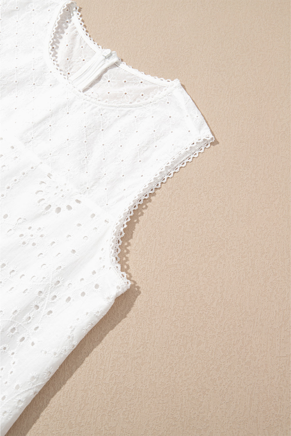 Sunlit Whisper Eyelet Dress – White