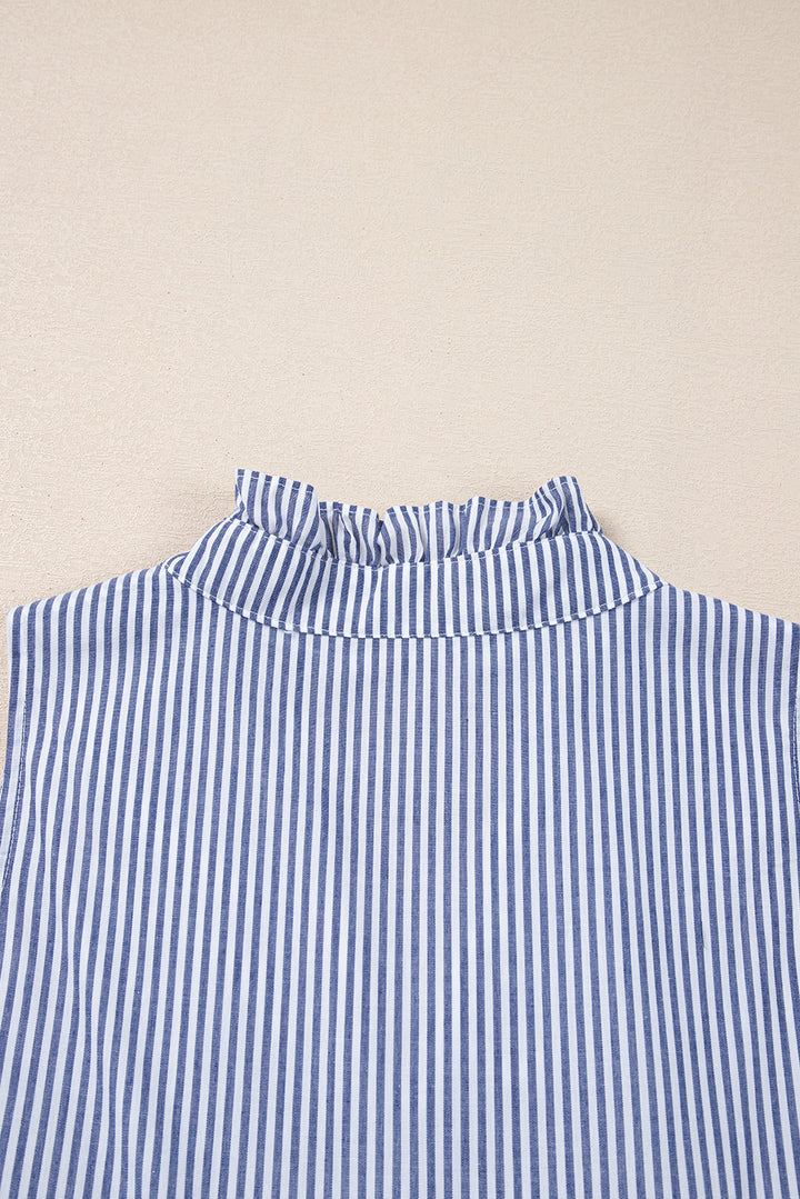 Seaside Stripe Ric-Rac Tiered Dress (with Pockets)