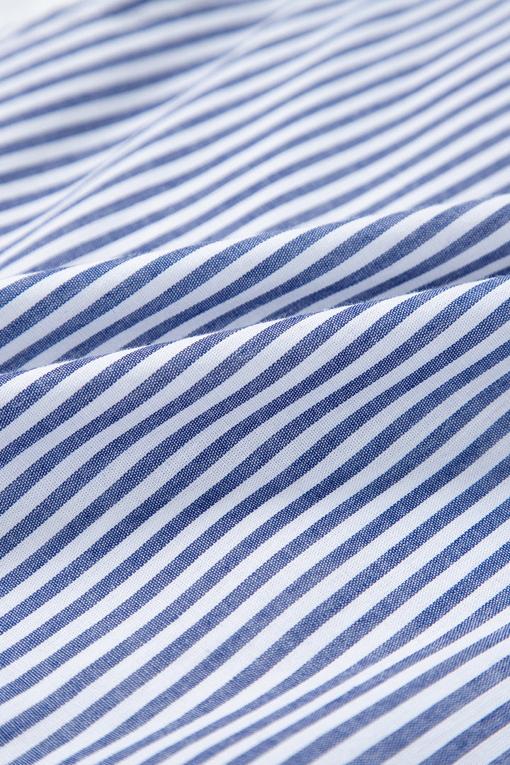 Seaside Stripe Ric-Rac Tiered Dress (with Pockets)