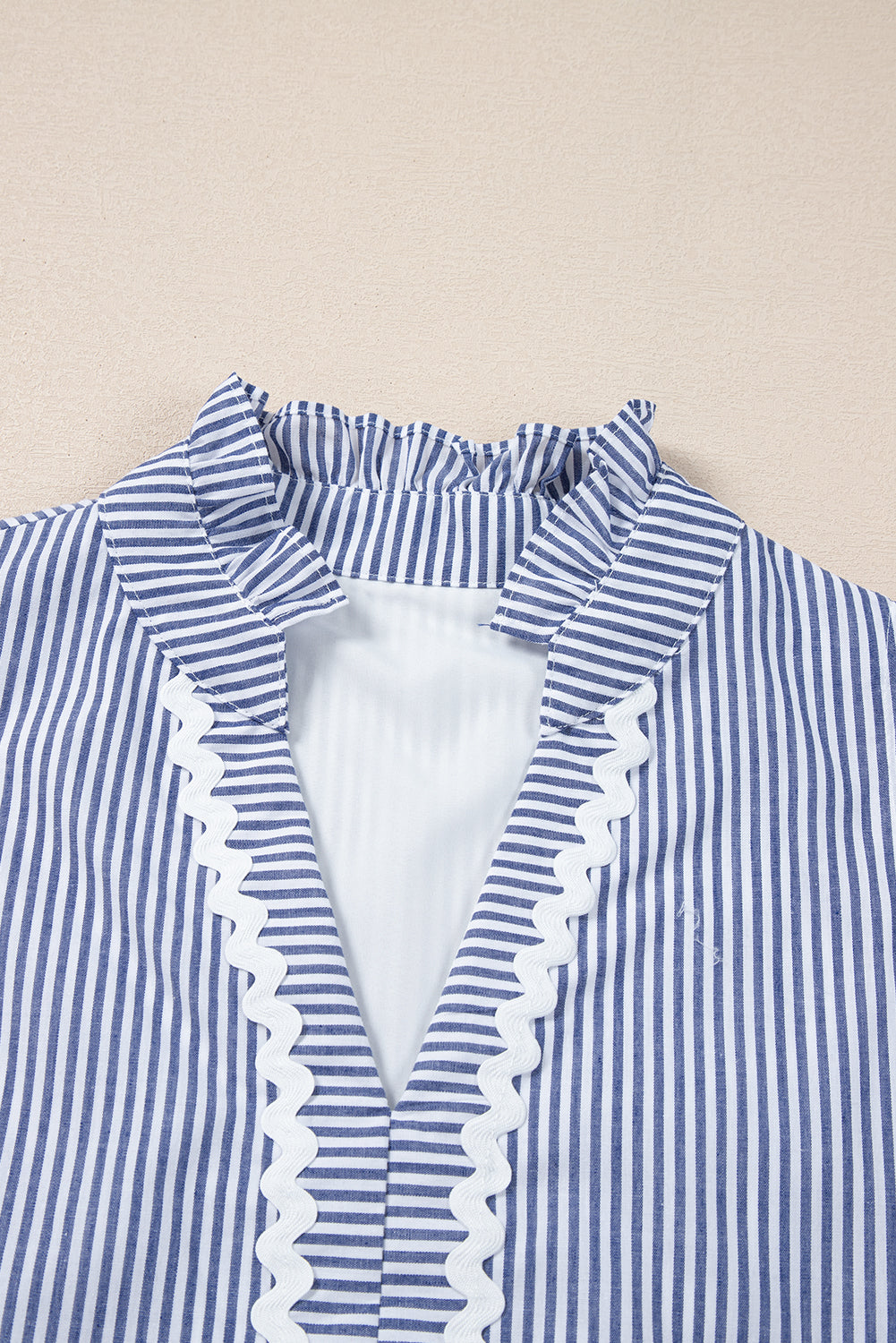 Seaside Stripe Ric-Rac Tiered Dress (with Pockets)