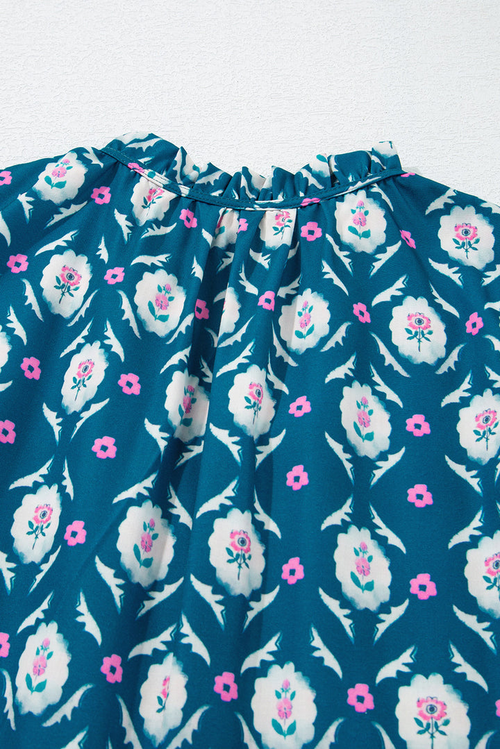 Peacock Meadow Tiered Mini Dress