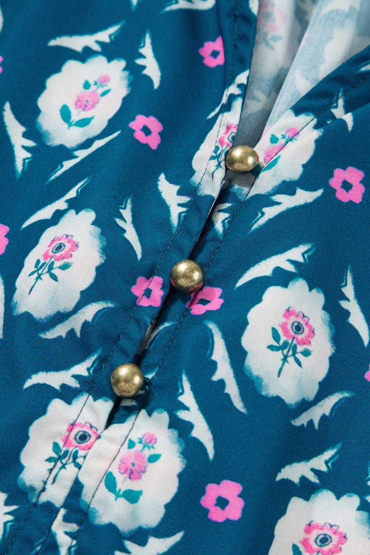 Peacock Meadow Tiered Mini Dress