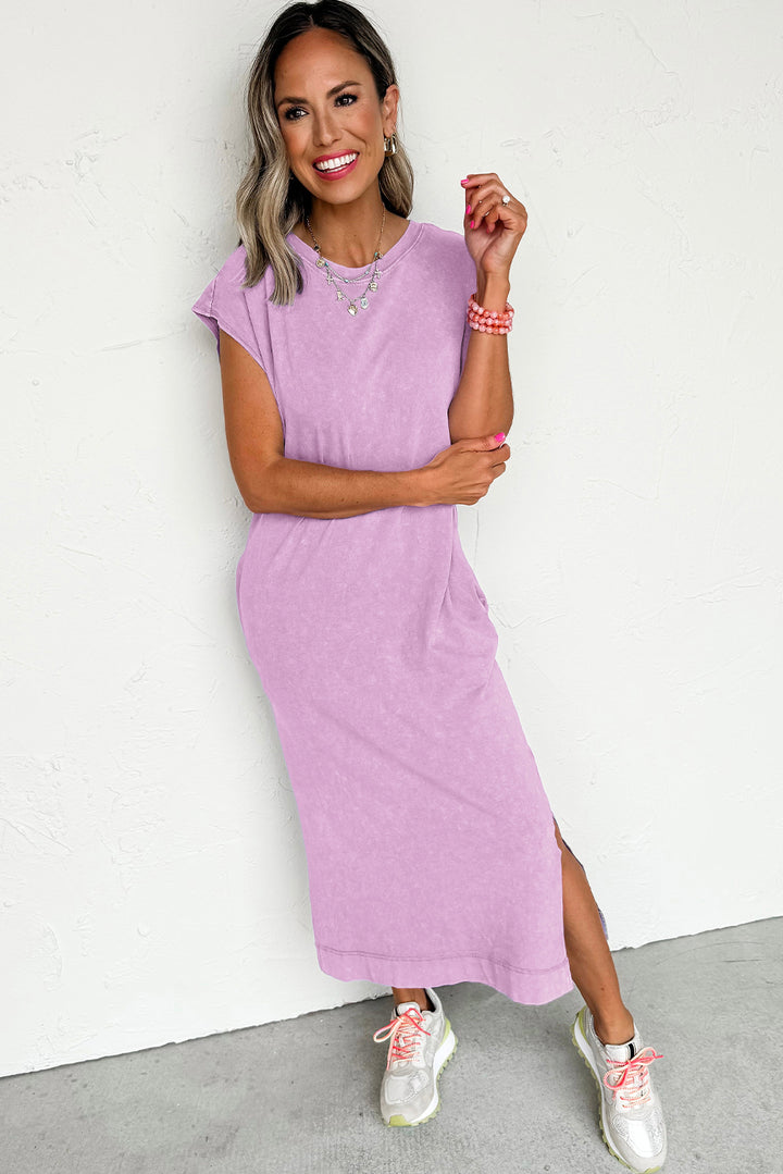 Lavender Luxe Midi Tee Dress