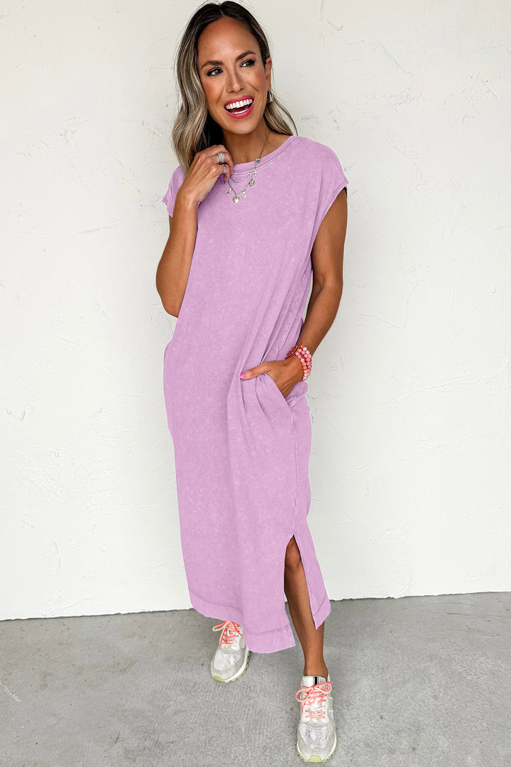 Lavender Luxe Midi Tee Dress