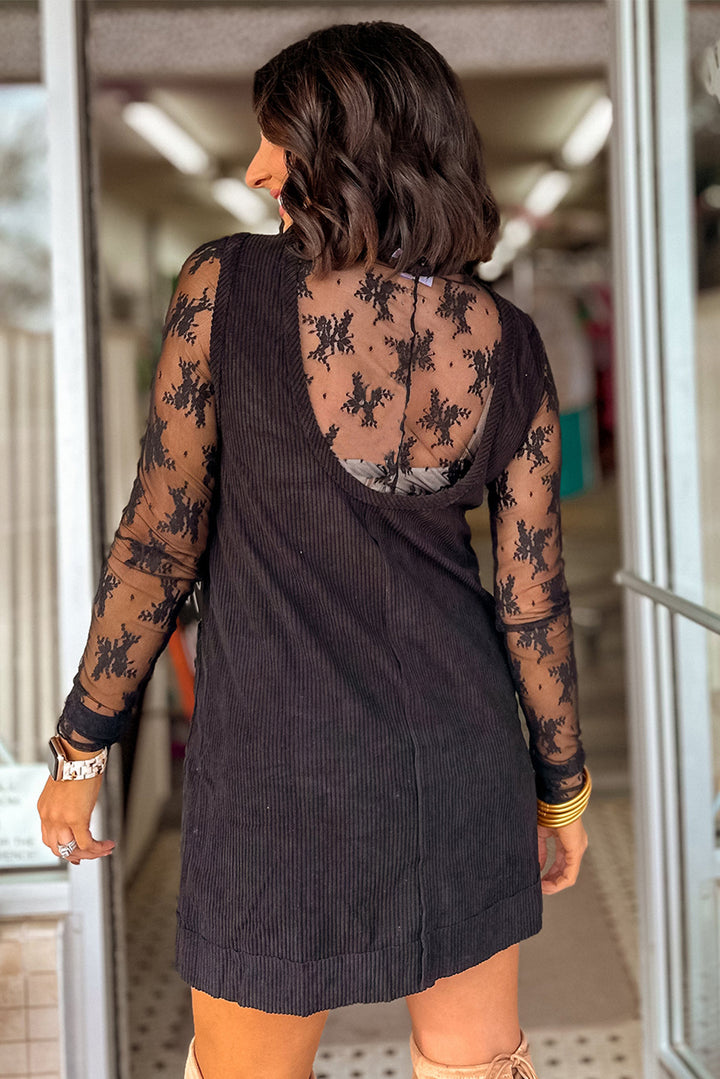 Velvet Noir Corduroy Jumper Dress