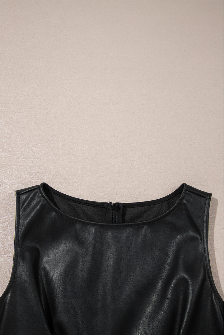 After-Dark Icon Faux-Leather Mini Dress