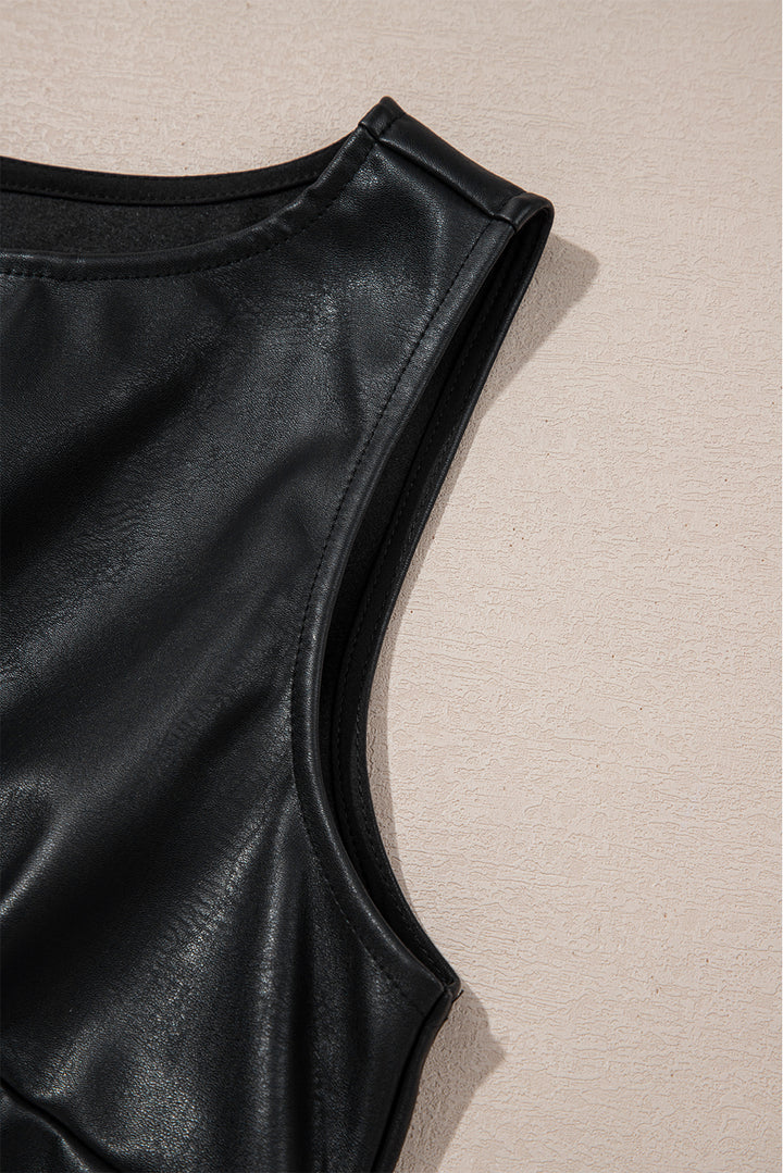 After-Dark Icon Faux-Leather Mini Dress