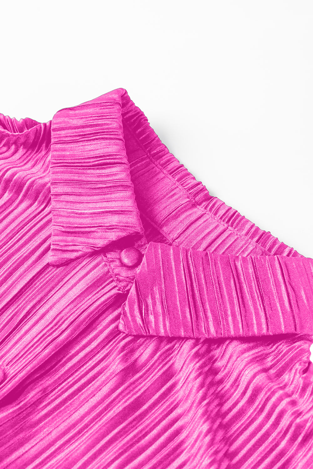 Hot Pink Pleated Power Set (Top + Pants)