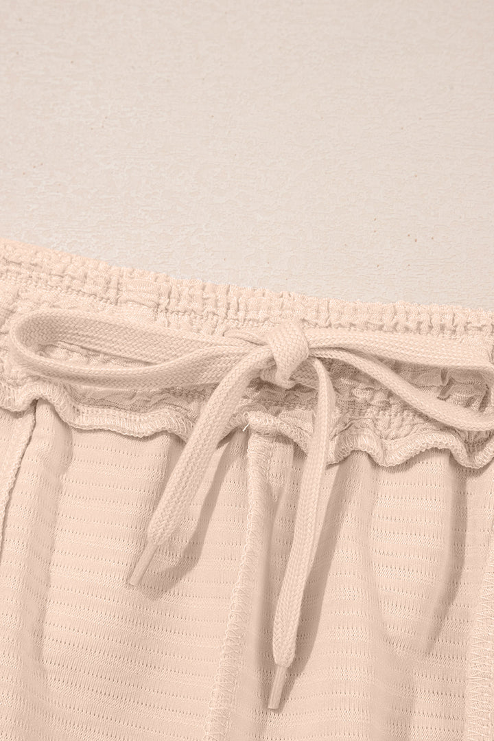 Softly Stated Textured Lounge Set – Oatmilk Bliss