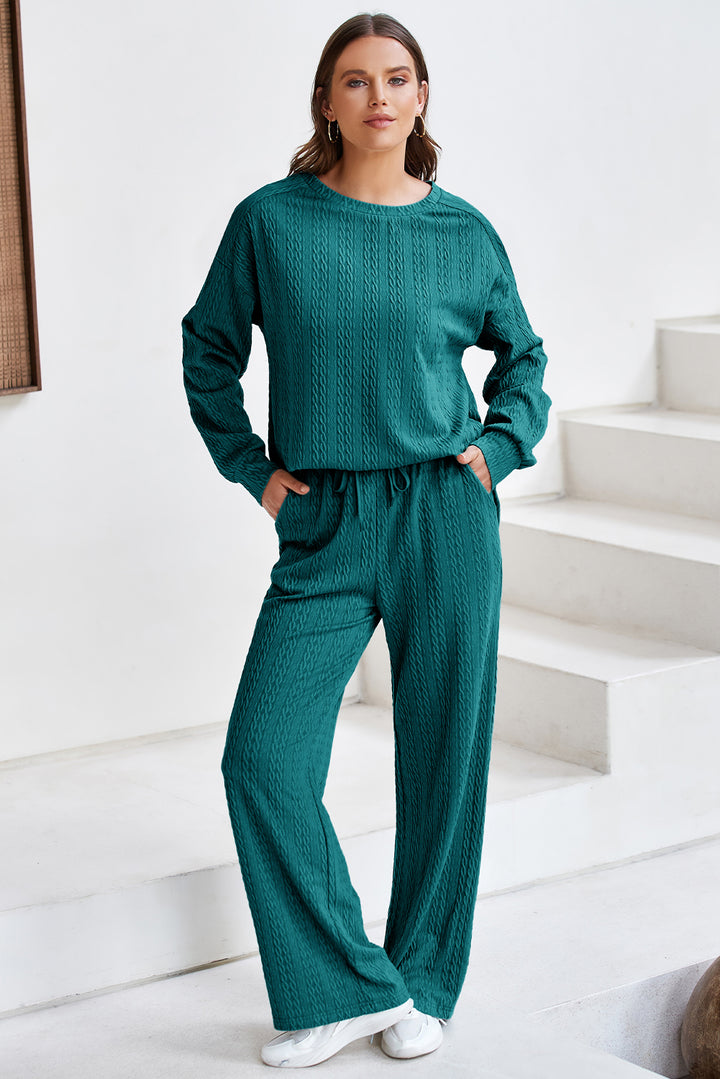 Mallard Green Luxe Textured 2-Piece Lounge & Go Set