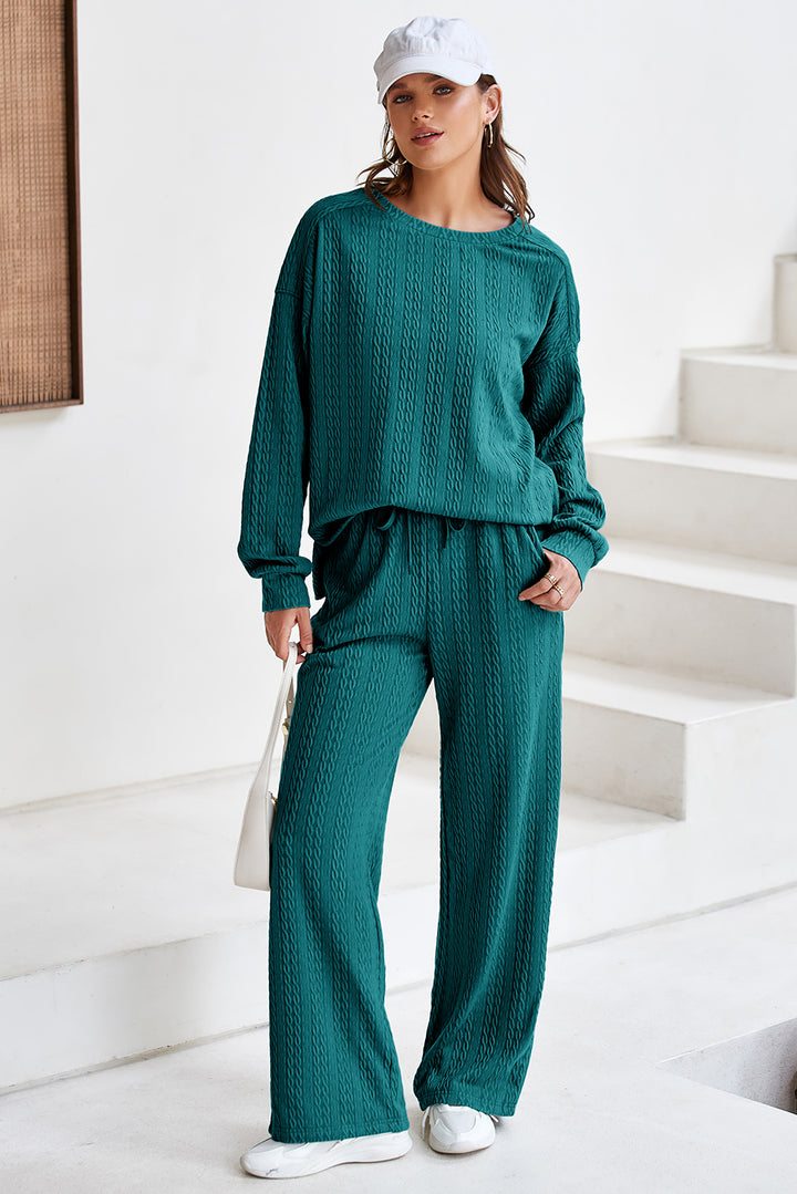 Mallard Green Luxe Textured 2-Piece Lounge & Go Set