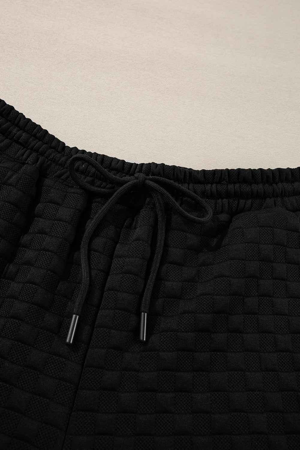 Cozy Luxe Checkerboard Textured 2-Piece Lounge Set