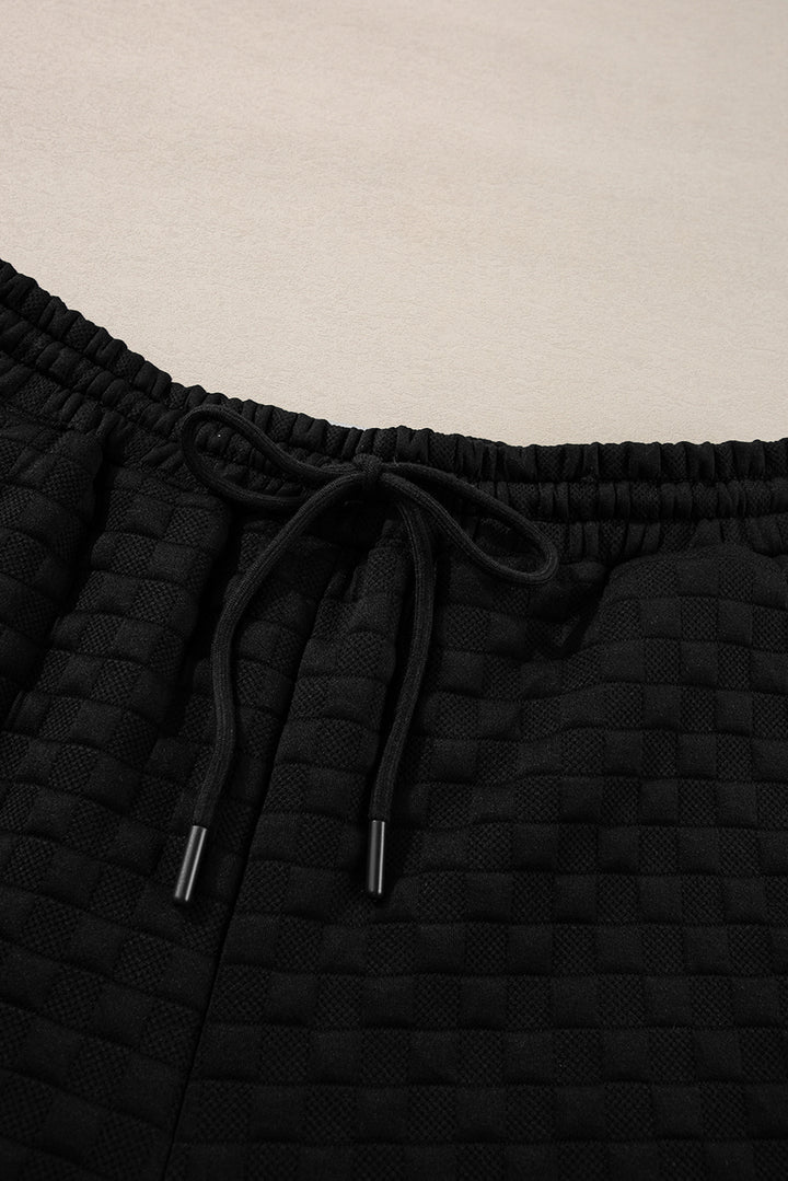 Cozy Luxe Checkerboard Textured 2-Piece Lounge Set