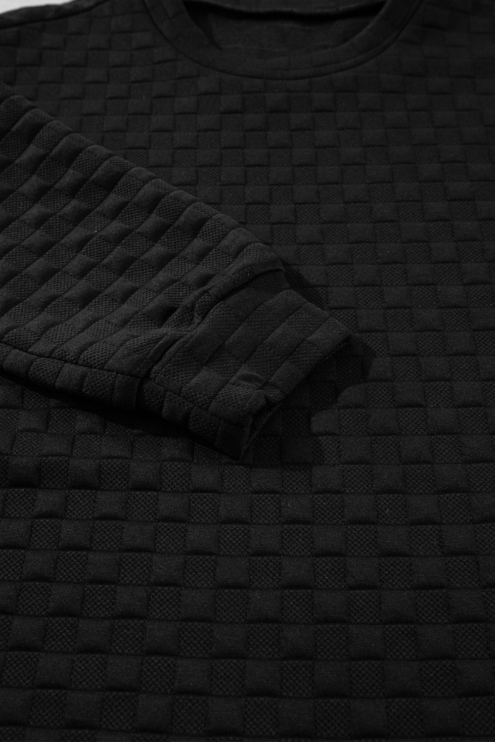 Cozy Luxe Checkerboard Textured 2-Piece Lounge Set