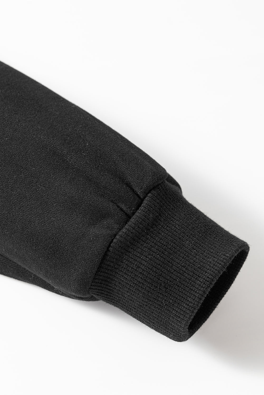 Black Colorful Striped Crewneck Sweatshirt and Shorts Two Piece Casual Set