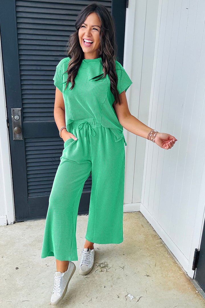 Green With Envy Luxe Ribbed Set – 2-Piece Matching Lounge & Streetwear Staple