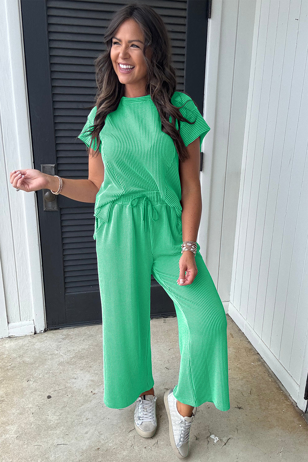Green With Envy Luxe Ribbed Set – 2-Piece Matching Lounge & Streetwear Staple