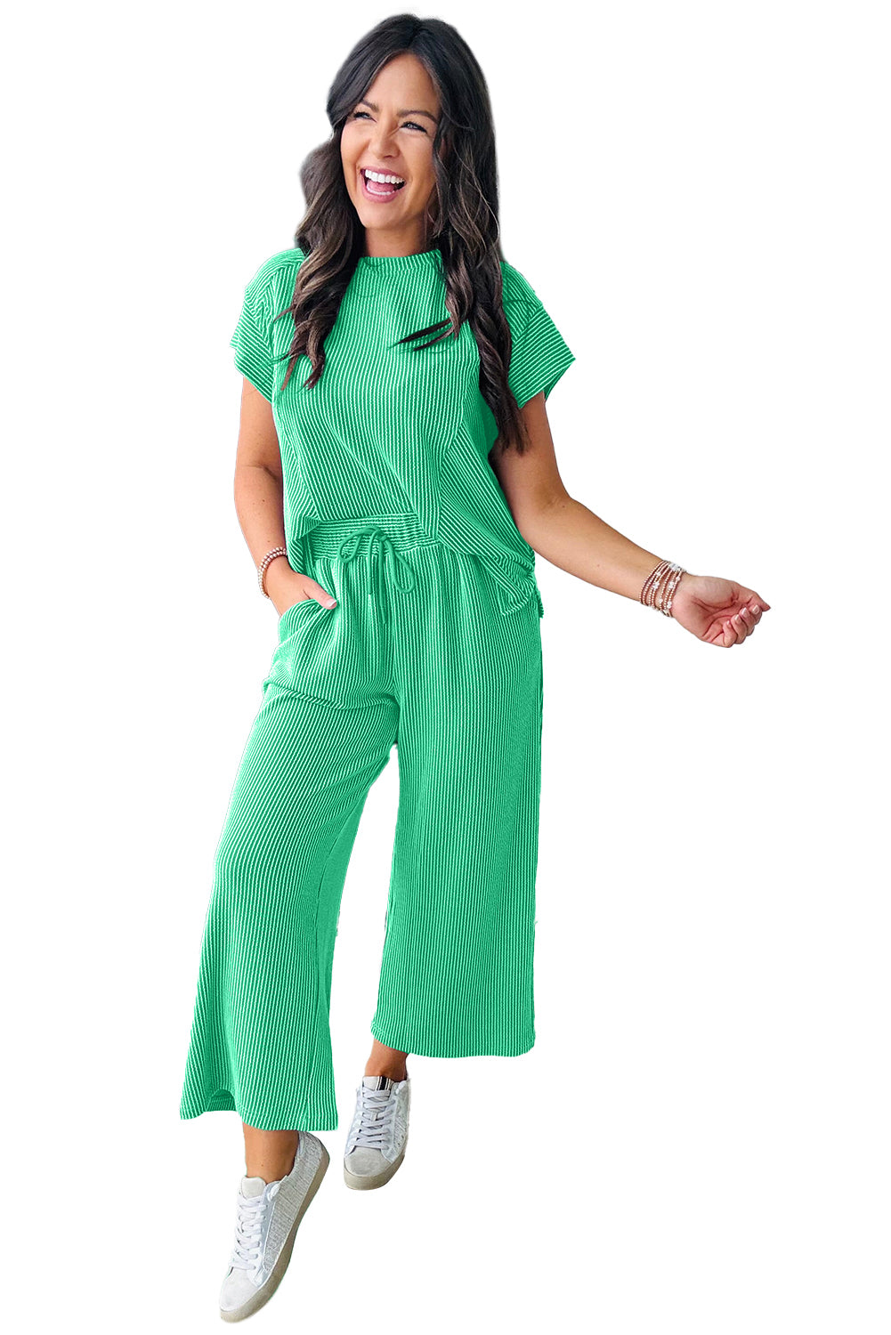 Green With Envy Luxe Ribbed Set – 2-Piece Matching Lounge & Streetwear Staple