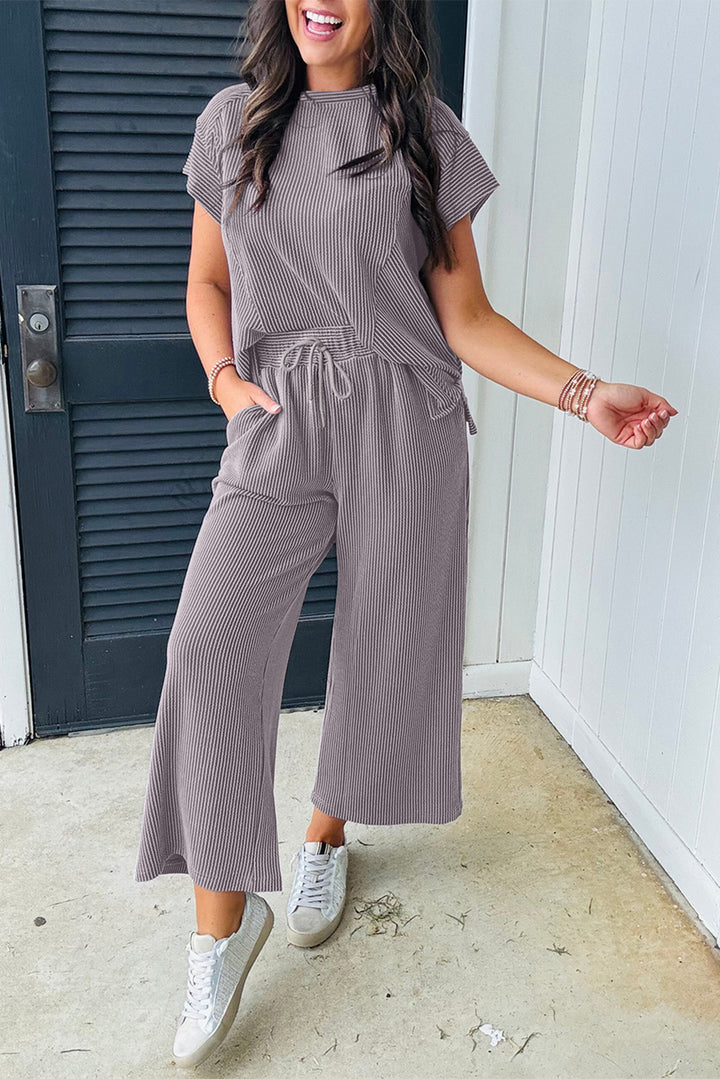 Everyday Cozy Ribbed Set – Asphalt Gray Luxe Edition