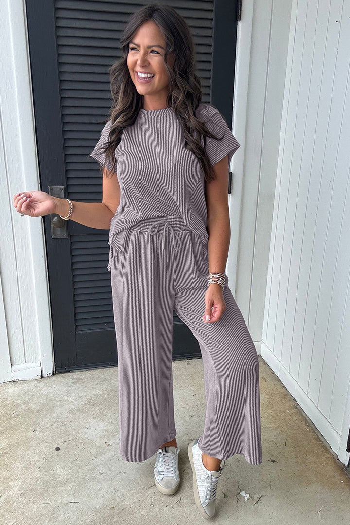 Everyday Cozy Ribbed Set – Asphalt Gray Luxe Edition