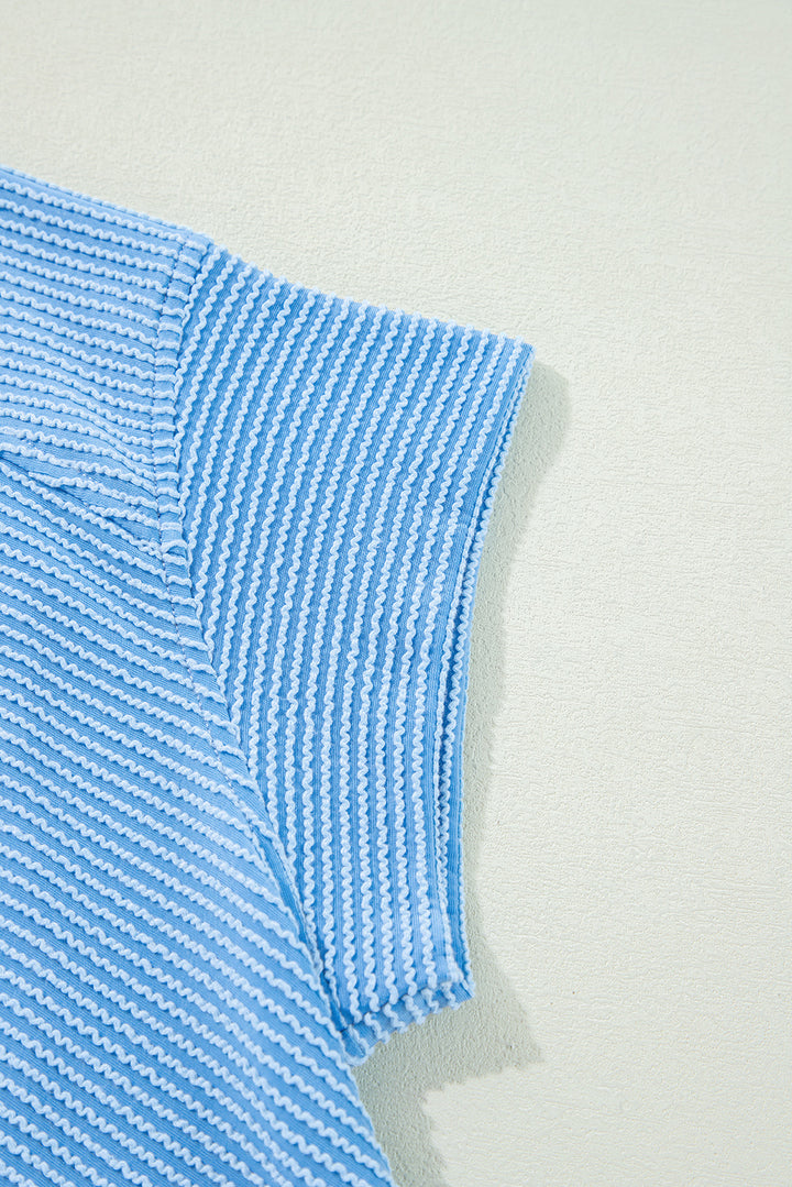 Everyday Essential Ribbed Knit Set in Blue Breeze