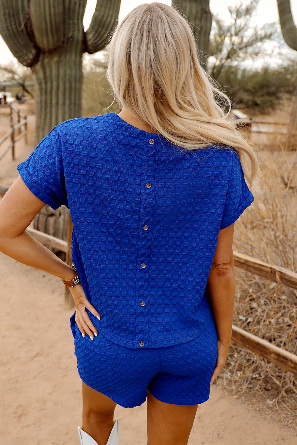 Cobalt Crush Textured Short Set