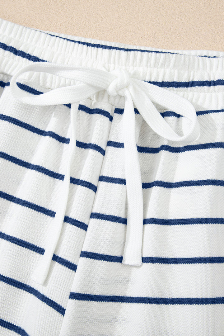Fall Into Comfort Knit Stripe Set – Sailor Blue & White