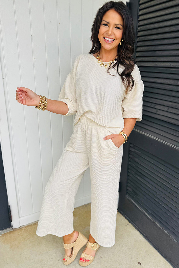 The Luxe Lounge Set – Vanilla Cream