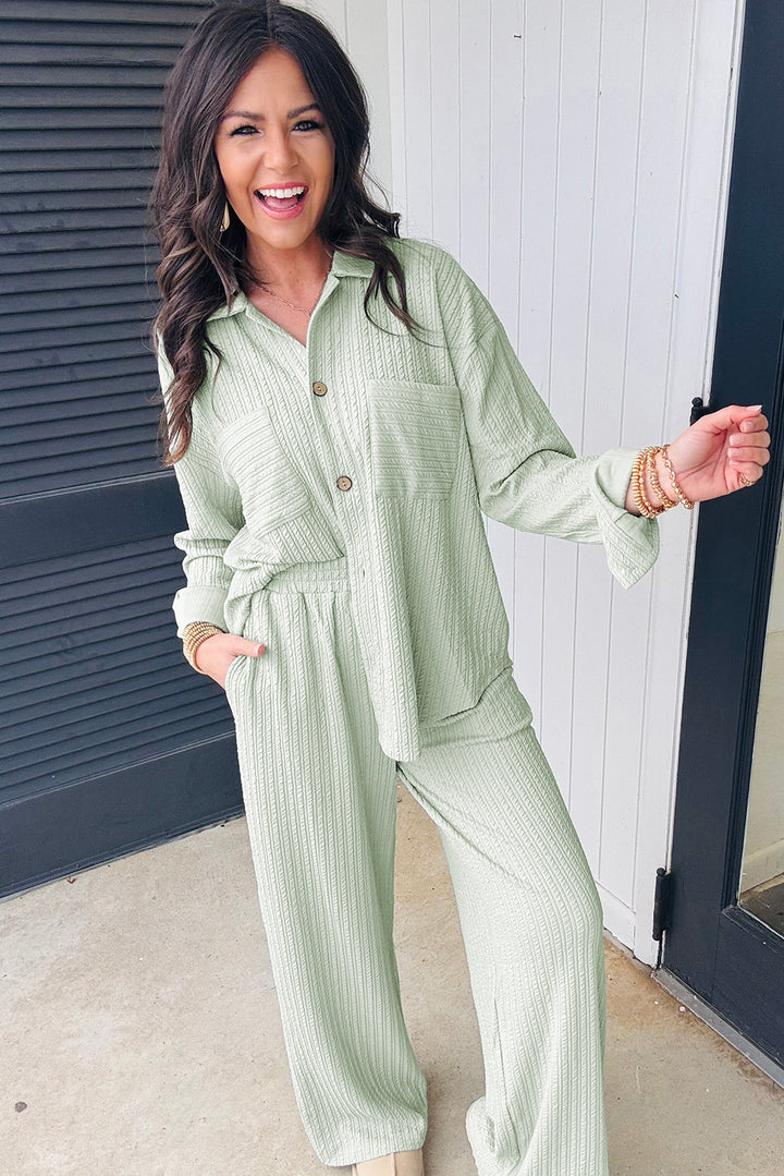 Luke & Estelle “Serene Texture” Sea Foam 2-Piece Set