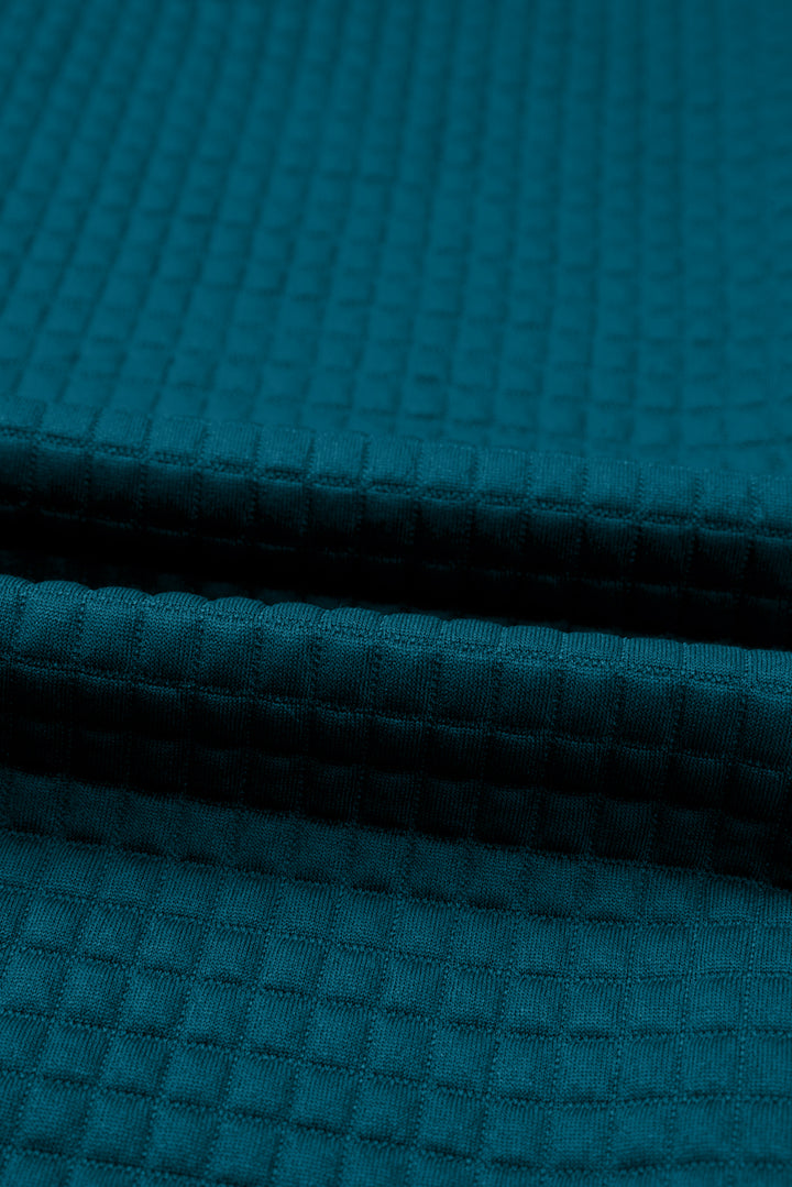 Luke & Estelle "Cozy Confidence" Waffle Knit Buttoned Lounge Set – Teal