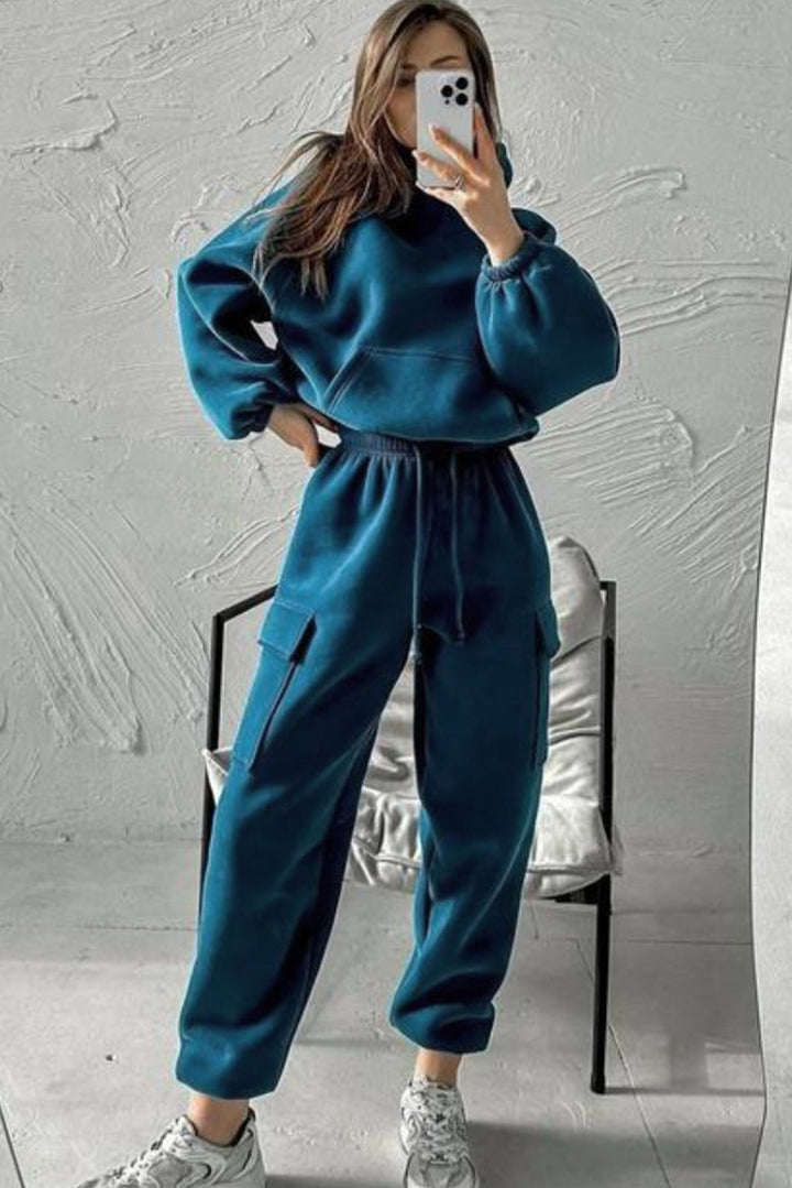 💙 Luke & Estelle “Deep Teal Dreams” 2-Piece Cargo Lounge Set 💙