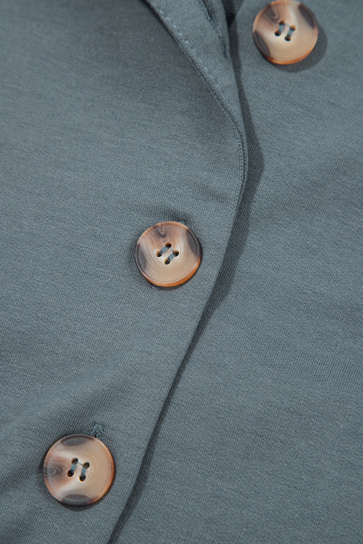 Pocket-Perfect Belted Button Jumpsuit – Slate Blue